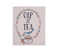 Premier Housewares Pretty Things Cup of Tea Wall Plaque - Multi-Colour