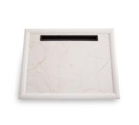 Orsina Cushioned Base Black Marble Lap Tray with Ipad Holder Stylish Tray For Bedroom, Raised Rim Kitchen Tray in White Orsina White