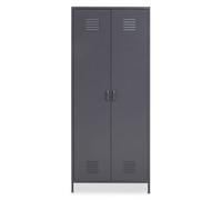 Orsina Customized Organization By Two Door Grey Wardrobe, Adjustable Shelf Wardrobe, Stylish Wardrobe With Drawers