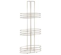 Premier Housewares 3 Tier Bathroom Storage Rack - Gold Plated, Gold