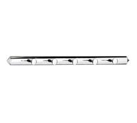 Orsina Dara 5 Hook Sleek Wall Hanger in Silver Orsina Silver