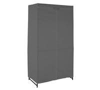Orsina Dara Grey Fabric Wardrobe With Shelf