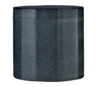 Orsina Dark Grey Marble Effect Cotton Jar, Cotton Bud Container With Lid, Travel Ear Bud Holder, Cotton Swab Holder Orsina Grey