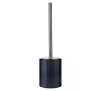 Orsina Dark Grey Toilet Brush, Marble Effect Lavatory Brush, Bathroom Toilet Scrubber Brush For Modern Interiors