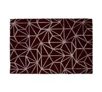 Orsina Dark Red Geometric Doormat,rectangular Mat With Anti-Slip Pvc Backing, Entryway Mat For Outdoor Spaces