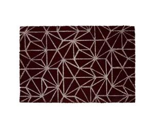 Orsina Dark Red Geometric Doormat,rectangular Mat With Anti-Slip Pvc Backing, Entryway Mat For Outdoor Spaces
