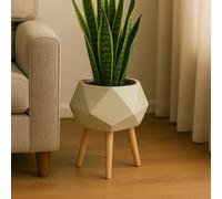 Orsina Darnell White Multifaceted Planter