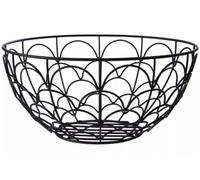 Orsina Deco Fruit Basket, Stylish Wire Frame Bowl With Geometric Design, Durable Metal Construction In Matte Gold