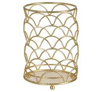 Orsina Deco Matte Gold Utensil Holder, Stylish Wire Frame Holder For Organising Kitchen Tools, Metal Design With