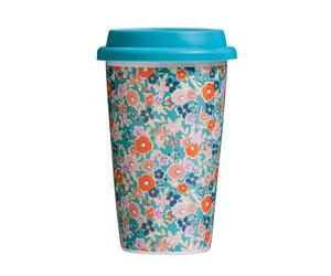 Orsina Decorative Design Travel Mug, Beautiful Design Mug For Long Journies, Secured Lid Reusable Travel Mug Orsina Multicolor