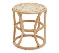 Orsina Decorative Webbed Small Natural Rattan Table Simple Coffee Table, Sturdy Small Table, Versatile Side Table
