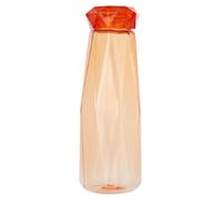 Orsina Deep Pink Plastic Water Bottle, 600ml Diamond Patterned Modern Water Bottle For Daily Use, Pink Water Bottle in Orange Orsina Orange