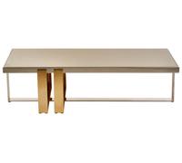 Orsina Demas Coffee Table, Silver, Gold, Glass, Metal