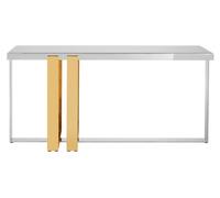 Orsina Demas Console Table, Gold, Metal, Glass