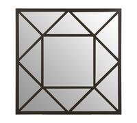 Orsina Descartes Metal Frame Wall Mirror in Black Orsina Black