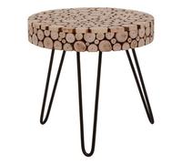 Premier Housewares Round Side Table Bedside Tables Design Side Table Tall Lamp Table Contemporary 36 x 36 x 35