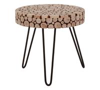Orsina Design Round Side Table, Stable & Durable Table With Hairpin Legs, Easy To Maintain Cocktail Round Table in Natural Orsina Natural