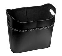 Orsina Diamante Black Faux Leather Rounded Storage Box