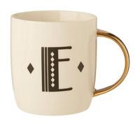 Orsina Diamond Deco E Letter Monogram Mug,bone China Travel Mug,personalized Ceramic Coffee Cup,classic Cup