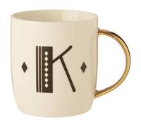 Mimo Diamond Deco K Letter Monogram Mug Premier Housewares Gold One Size