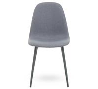 Orsina Dining Chair with Grey Powder Legs, Easy to Clean Velvet Accent Chair, High-Back Comfy Armchair Orsina Grey