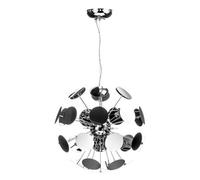Orsina Disc Large Pendant Light,chrome Finish Pendant Lamp,lighting Pendant With Shimmering Discs For Home Décor