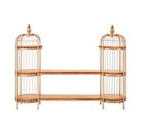 Orsina Distinctive Design Champagne Gold Finish Birdcage Shelf Unit, Versatile Unit, Durable Modern Shelf Unit