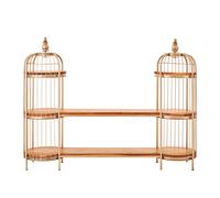 Orsina Distinctive Design Champagne Gold Finish Birdcage Shelf Unit, Versatile Unit, Durable Modern Shelf Unit in Rose Gold Orsina Rose Gold