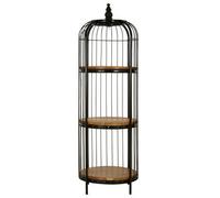 Orsina Distinctive Design Small Black Finish Birdcage Shelf Unit, Versatile Shelf Unit, Durable Modern Shelf Unit