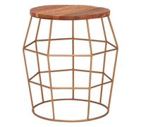 Orsina Distinctive Rounded Side Table For Sitting Areas, Elegant Wooden Top Bedside Table, Small Lounge Side Table