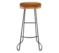 Orsina Distinctive Rustic Design Bar Stool For Home Bar, Contemporary Wooden Stool, Unique And Durable Tall Stool