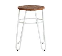 Orsina District Hairpin Stool in White Orsina White