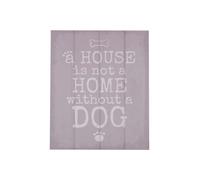 Orsina Dog Wall Plaque, Rustic Wooden Sign Featuring Playful Dog Illustration, Warm Natural Finish Adds Character in Purple Orsina Purple