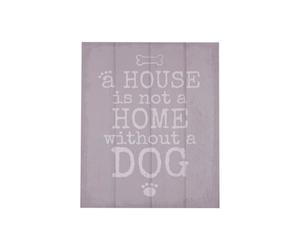 Orsina Dog Wall Plaque, Rustic Wooden Sign Featuring Playful Dog Illustration, Warm Natural Finish Adds Character