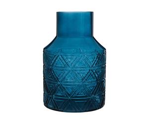 Orsina Dokatas Glass Vase in Blue Orsina Blue