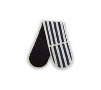 Interiors By Ph Stripe Double Oven Glove, Black