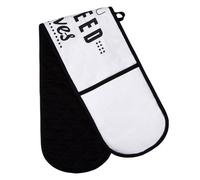 Premier Housewares Oven Glove Pun Heat Resistant Oven Gloves Oven Gloves Double White Long Oven Gloves 100% Cotton Oven Mitts Oven Mitt 83 x 18 x 2