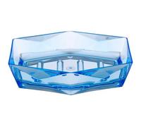 Premier Housewares Soap Dish Durable Dishes For Bathroom Blue Acrylic Dish With 3D Design Soaps Tray/Trays 12 x 4 x 15