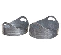 Orsina Drummond Set Of Two Oval Tray, Galvanized Steel in Silver Orsina Silver