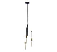 Premier Housewares Lagona 3 Bulb Gold and Black Pendant Light