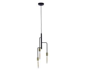 Orsina Dual-Tone Pendant Ceiling Lamp In Black & Gold, Trio Downlight With Silhouette, Modern Statement Fixture