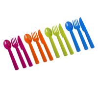 Orsina Durable 12PC Assorted Cutlery Set, Portable Serving Spoon & Fork Set, Lightweight Spoon & Fork Set Orsina Multicolor