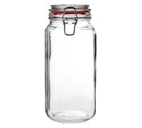 Orsina Durable 2000ml Airtight Glass Storage Jar, Stylish Glass Jar With Lid, Stainless Steel Locking Storage Jars in Clear Orsina Clear