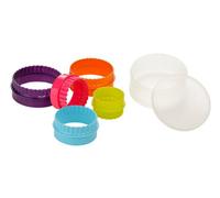 Premier Housewares Fluted Cutters - Multi-Coloured, Set of 5