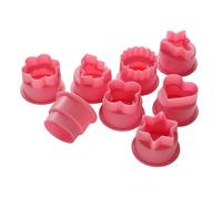 Orsina Durable 8Pc Pink Plastic Assorted Cutter Set, Simple To Use Biscuit Cutters, Dishwasher Safe Cookie Cutters Orsina Pink