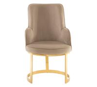 Orsina Durable Beige Velvet Dining Chair, Versatile Modern Chair For Dinner, Sleek Luxury Chair For Livingroom Orsina Beige