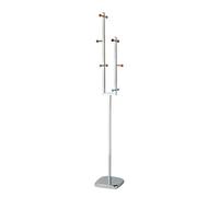 Orsina Durable Build Ceramic Balls Coat Stand, Slim Chrome Finish Base Coat Stand For Bedroom, Sl oat Stand