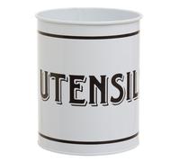 Orsina Durable Build White Metal Utensil Holder, Stylish Design Utensil Holder For Kitchen, Versatile Utensil Holder