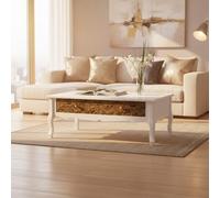 Orsina Durable Coffee Table, Embossed Detail Design Display Coffee Table, Functional Decorative Coffee Table
