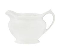 Orsina Durable Embossed White Creamer, Smooth Porcelain Creamer For Dining Table, Controlled Pouring Creamer